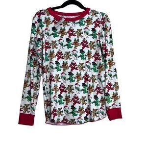 NWT! Rowdy Sprouts Grateful Dead Holiday Bamboo Thermal Long Sleeve Top Size 10